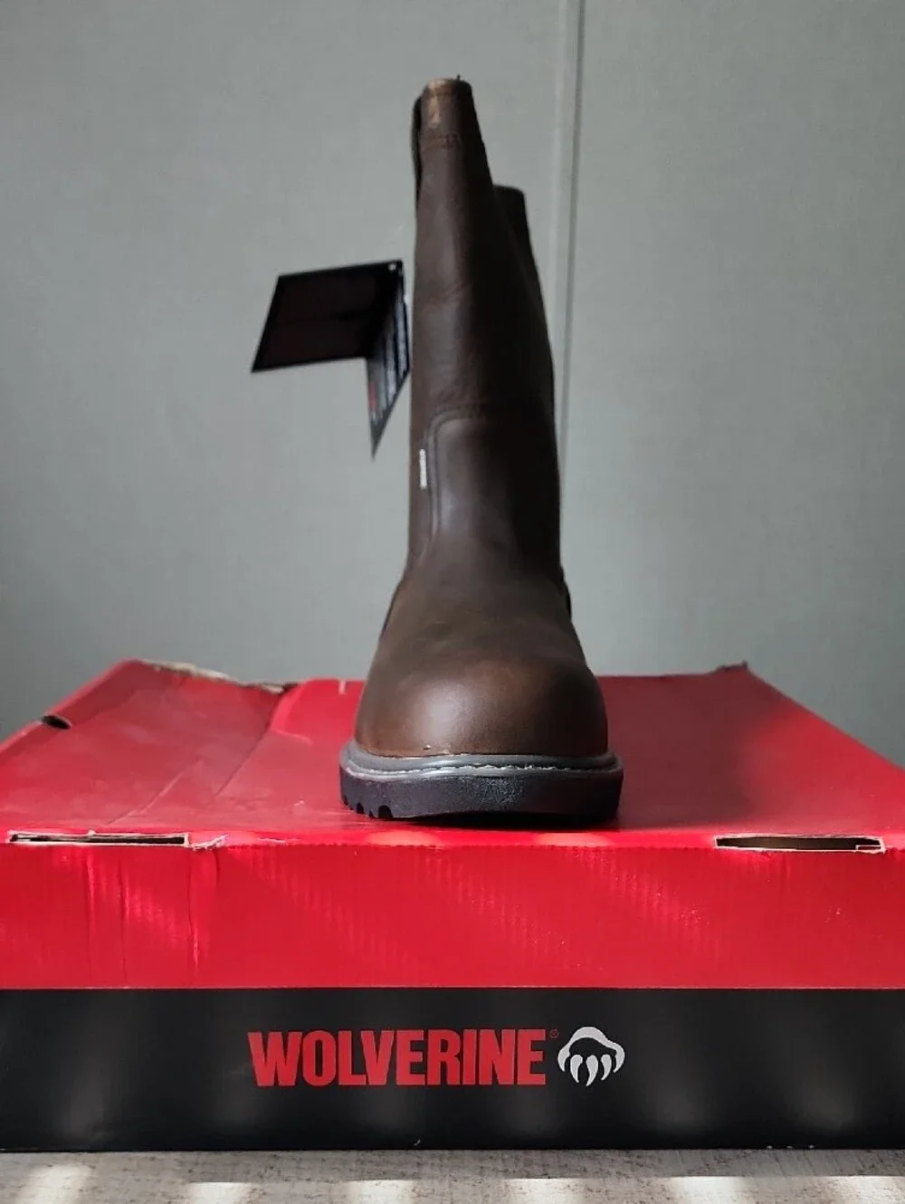 Wolverine Brown Slip-On Work Pull-On Boot